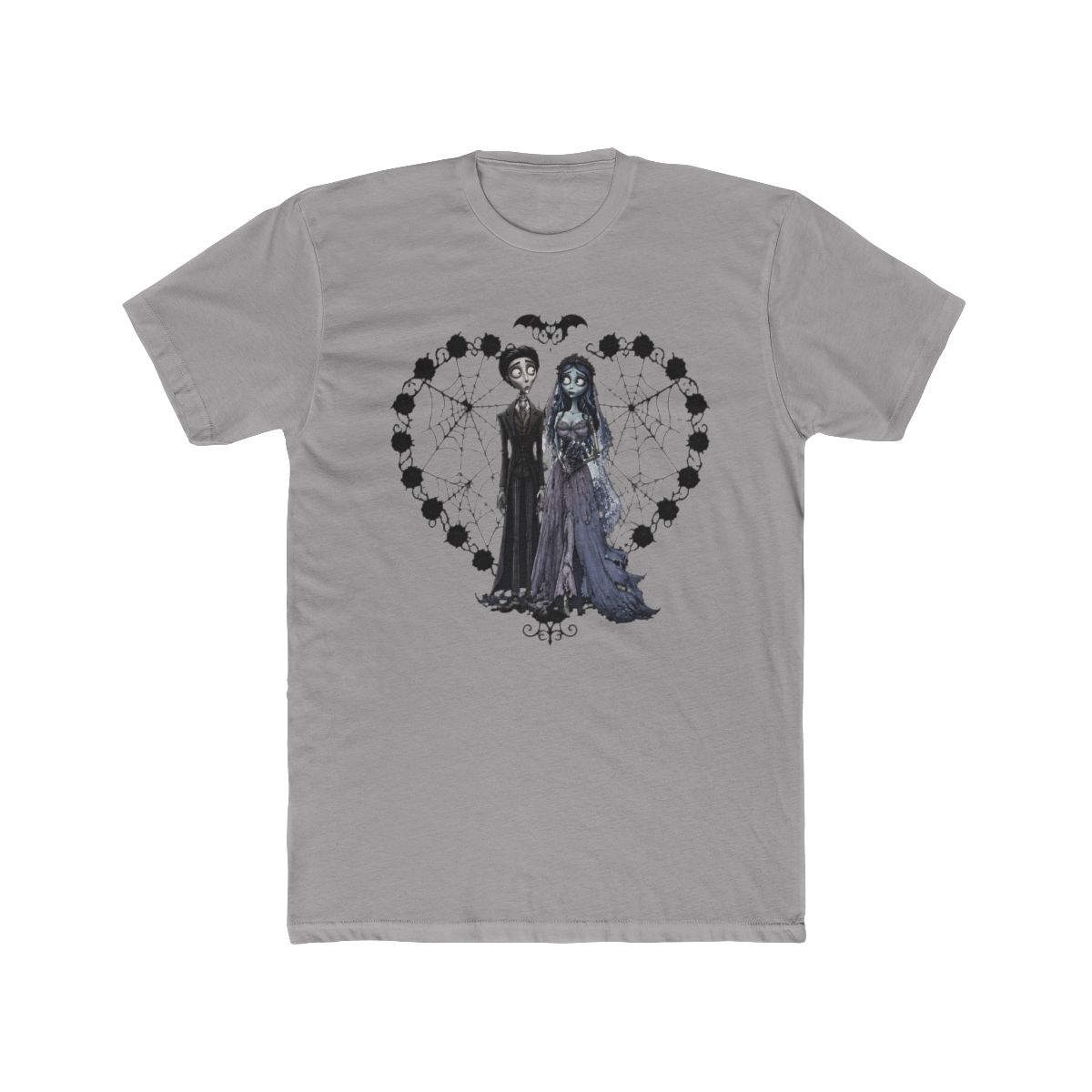 Corpse Bride Spiderweb Heart Portrait T Shirt | Corpse Husband - Official t-shirts merchandise